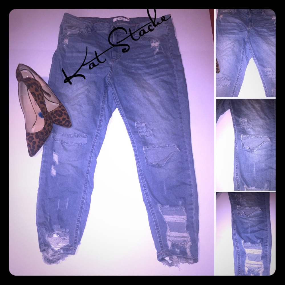 Ms. Cello Light Wash Destroyed Jeans